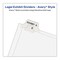 Avery 11 in.x 8.5 in. 10-Tab Avery Style 58 Preprinted Legal Exhibit Side Tab Index Dividers - White (25/Pack)
